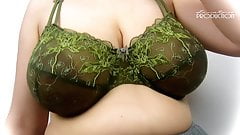 Bouncing boobs in bra
