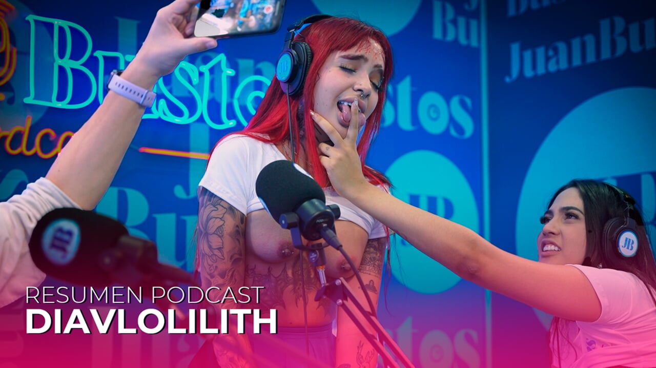 Tattooed redhead Diavlolilith kisses with her friend while her vagina vibrates – Juan Bustos Podcast