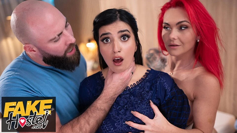 Fake Hostel – Shy Pakistani sister has sexual awakening in exciting threesome with British couple